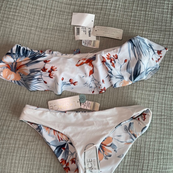 LSpace Brand New Floral Two Piece Bikini Set - Picture 2 of 5